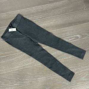 Loft 2P petite gray shimmery shock leggings brand new
